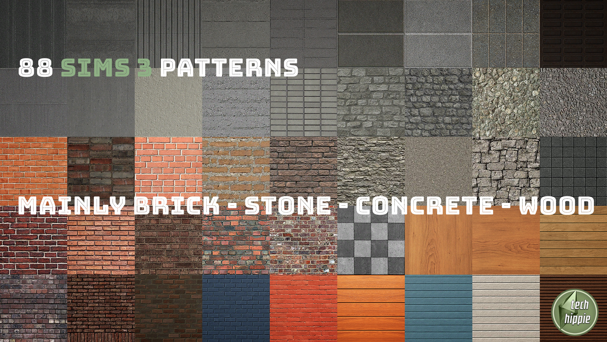 Patterns – Brick – Stone – Concrete – Wood – Fabric